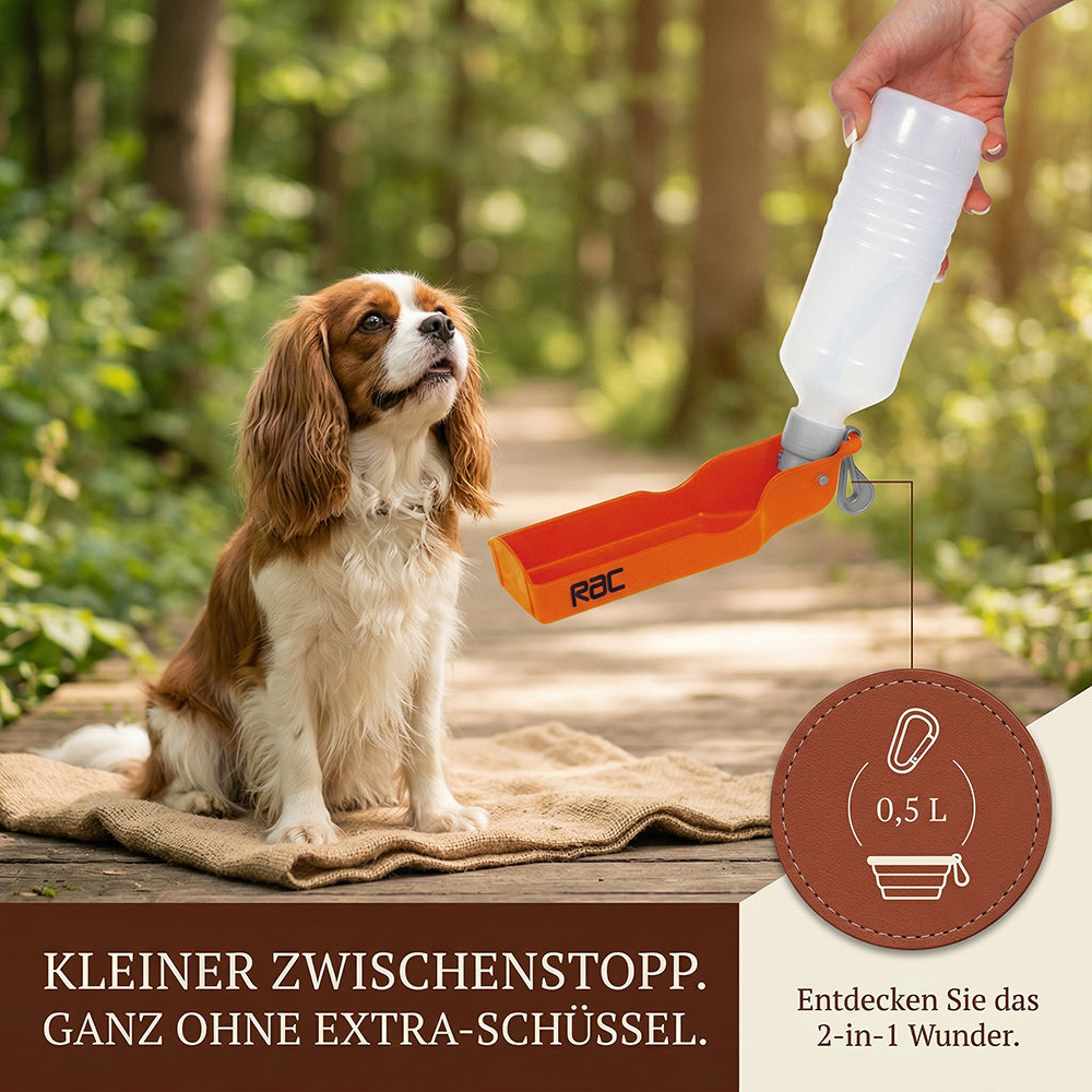 EXTRA ANGEBOT: Reise-Wasserflasche für Hunde – praktisch. durchdacht. unterwegs.