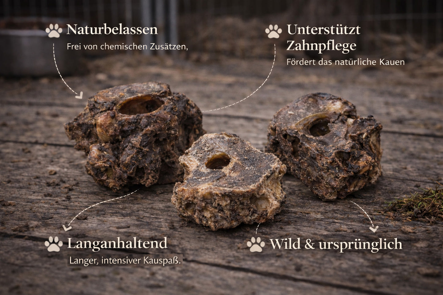 Wild-Kauartikel: Rehknochen, weich, 250g