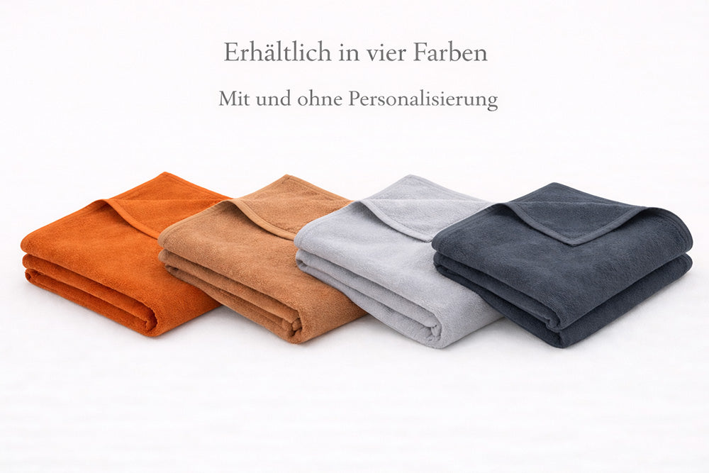 PERSONALISIEREN: Kuscheldecke „Karamell“ – Hygienisch, kochfest, hochwertig & personalisierbar - 3 Größen