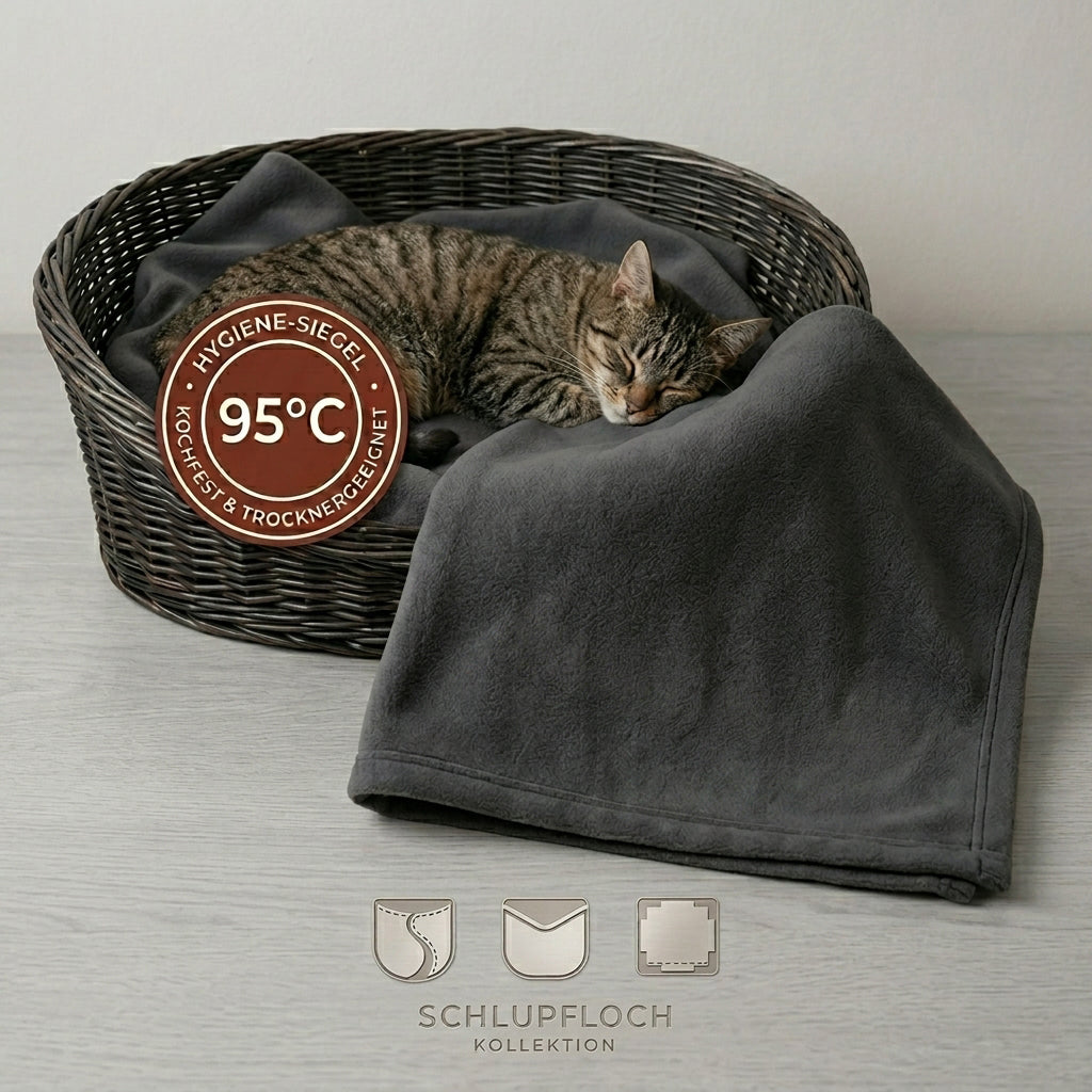 Kuscheldecke „Anthrazit“ – Hygienisch, kochfest, hochwertig - 3 Größen