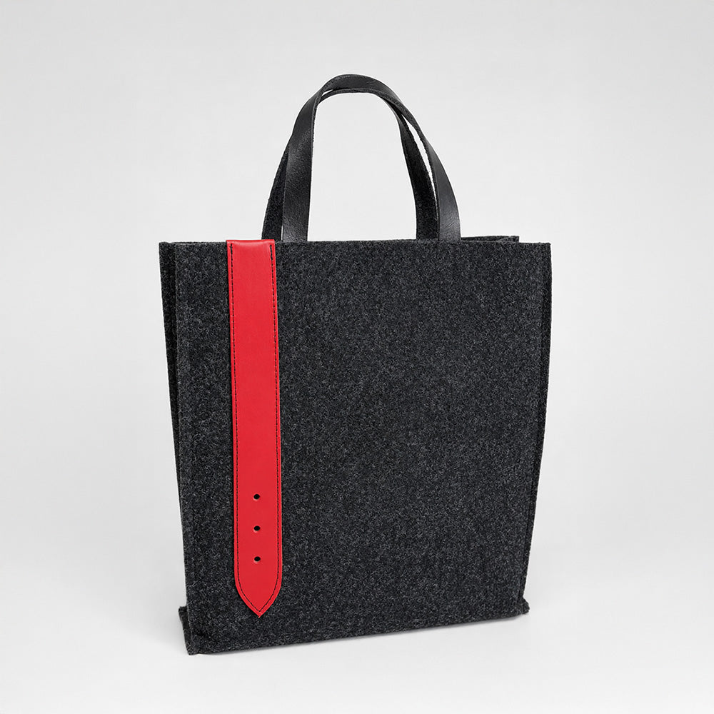 Filztasche mit Ledergriffen - verschiedene Varianten