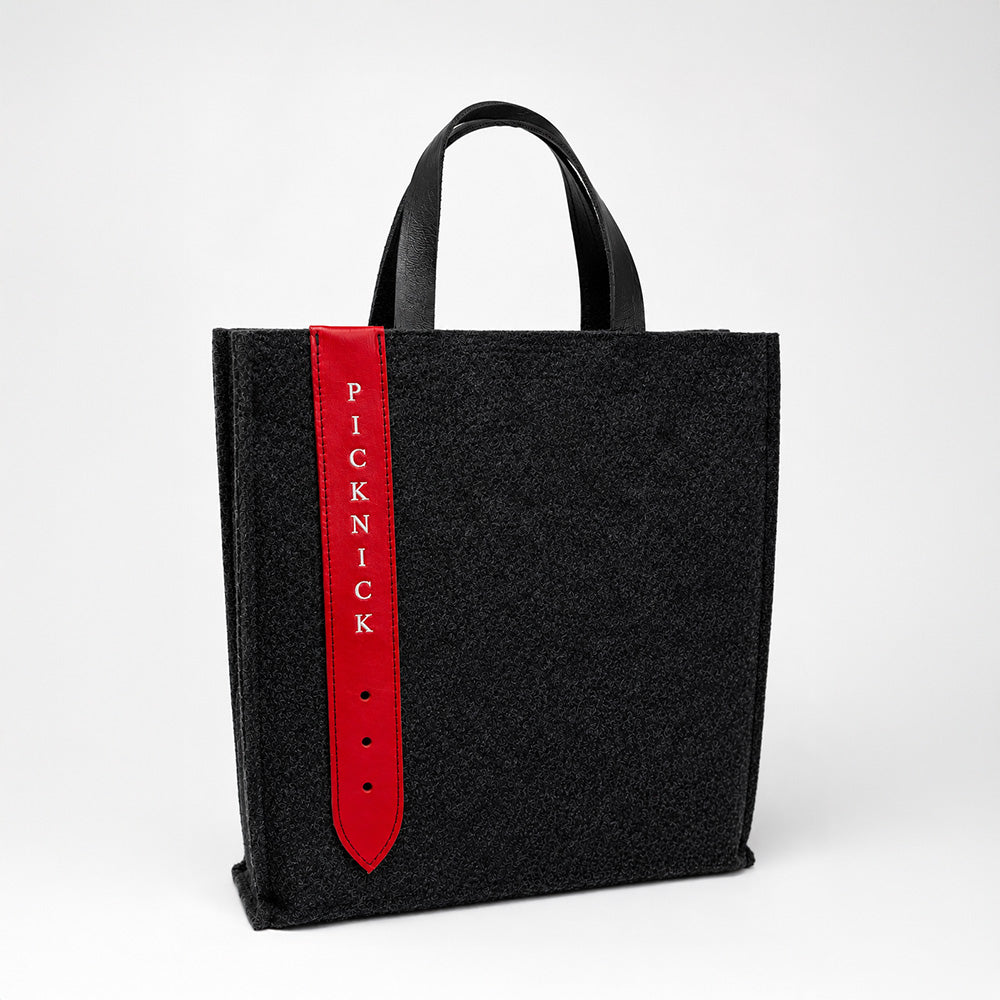 Filztasche mit Ledergriffen - verschiedene Varianten