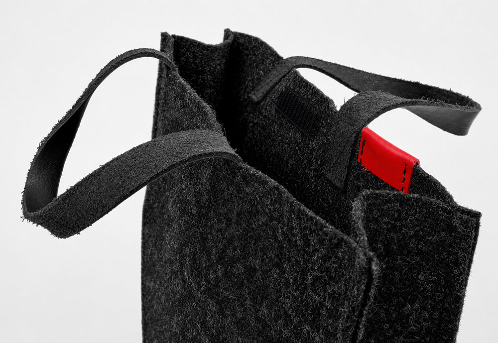 Filztasche mit Ledergriffen - verschiedene Varianten