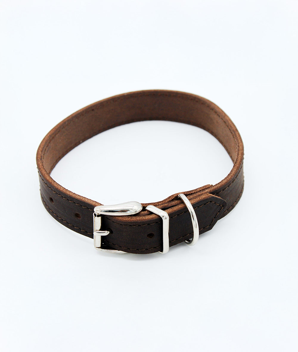 Halsband Soft – Braun – mit Ziernaht – verschiedene Größen