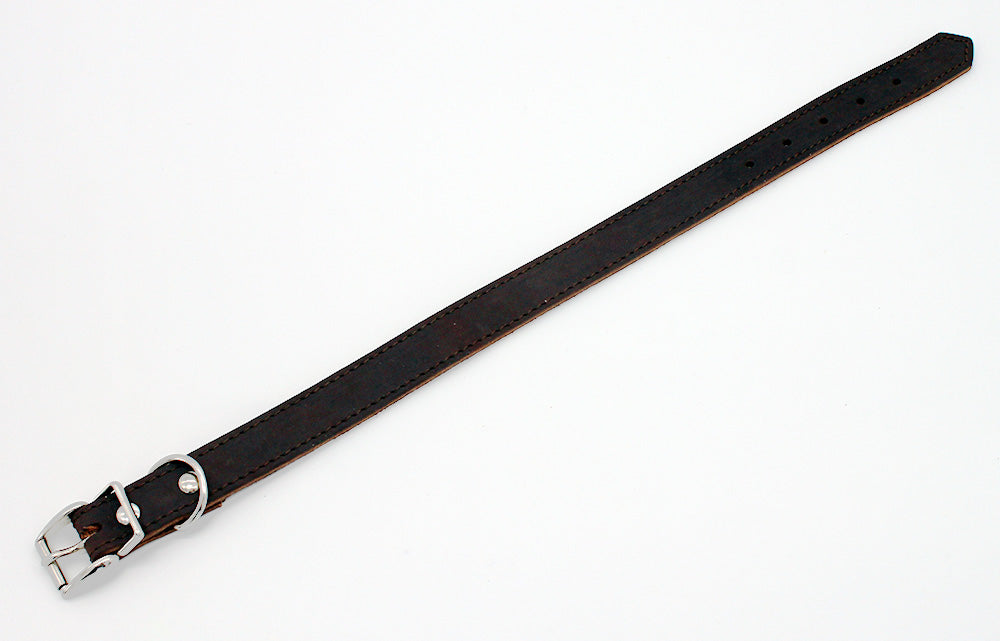 Halsband Soft – Braun – mit Ziernaht – verschiedene Größen