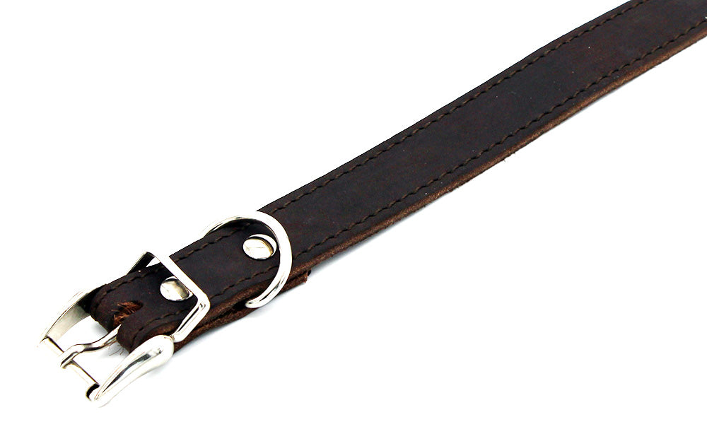 Halsband Soft – Braun – mit Ziernaht – verschiedene Größen