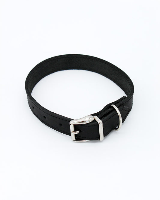 Halsband Soft – Schwarz – mit Ziernaht – verschiedene Größen
