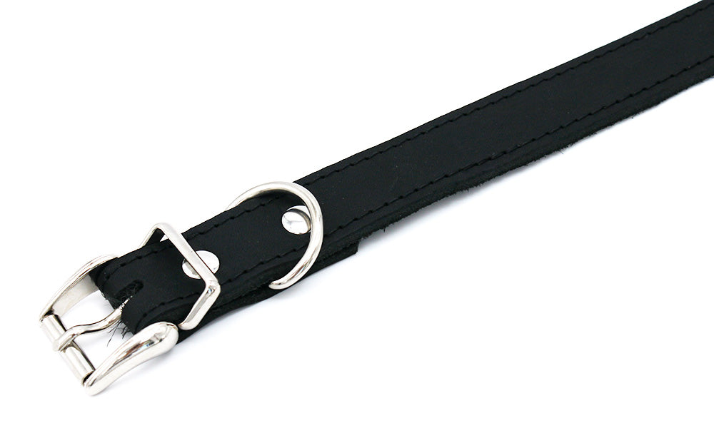 Halsband Soft – Schwarz – mit Ziernaht – verschiedene Größen