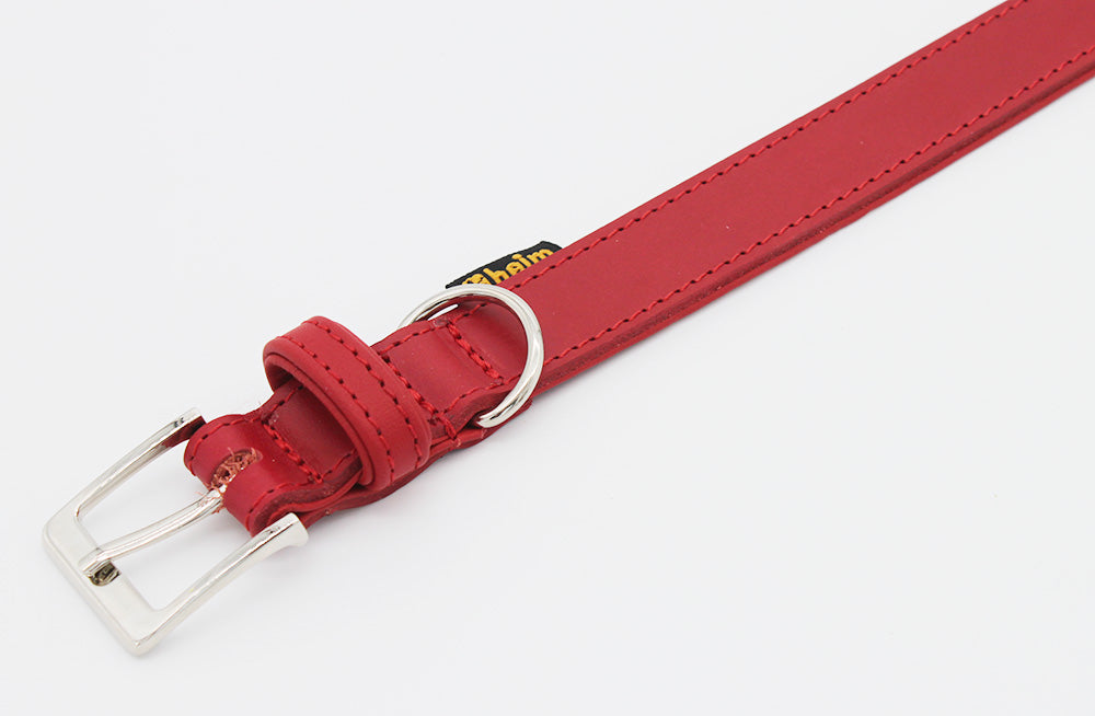 Halsband handgenäht & gefüttert – Rot – verschiedene Größen