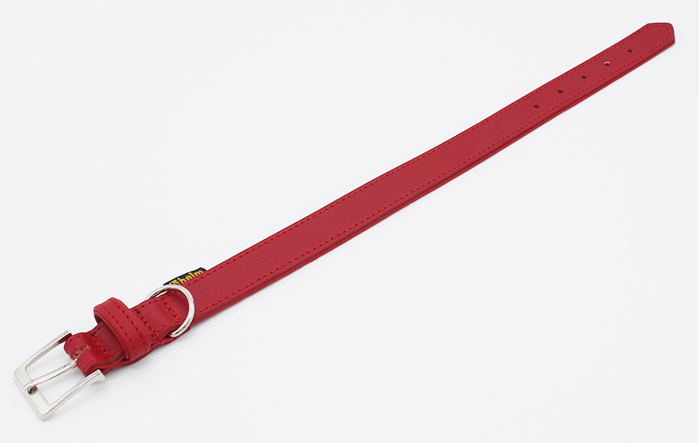 Halsband handgenäht & gefüttert – Rot – verschiedene Größen