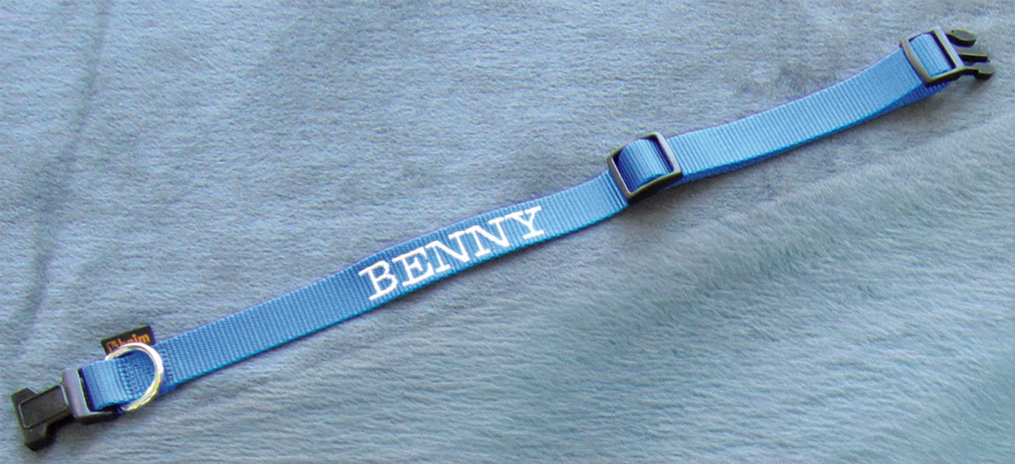 PERSONALISIEREN: Halsband Nylon, geriegelt - verschiedene Farben und Größen