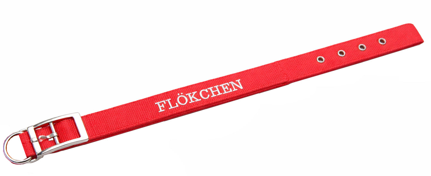 PERSONALISIEREN: Halsband Nylon, dupliert, geriegelt - verschiedene Farben und Größen