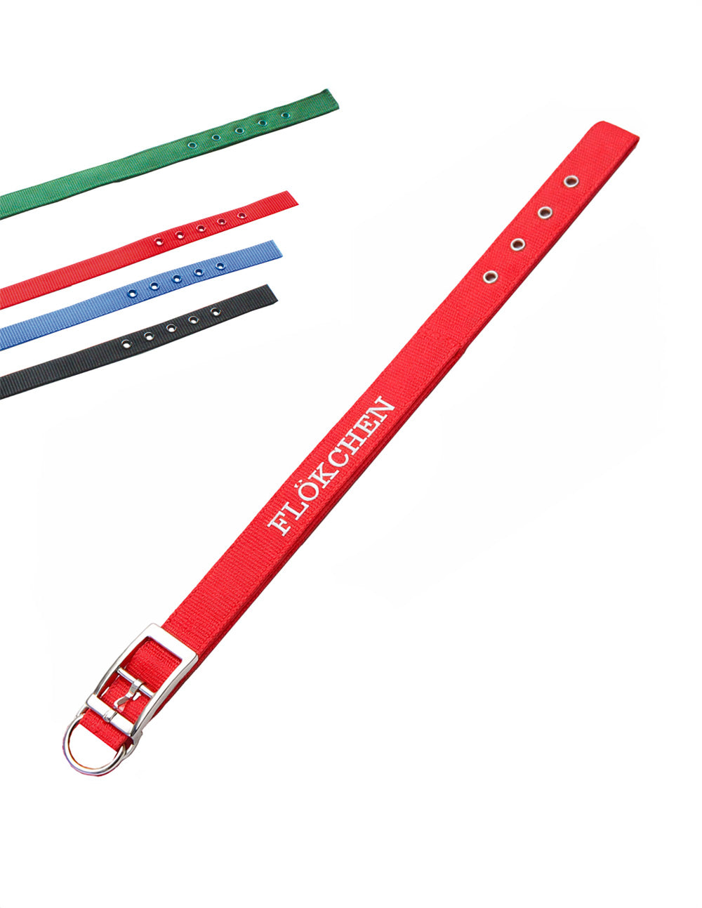 PERSONALISIEREN: Halsband Nylon, dupliert, geriegelt - verschiedene Farben und Größen