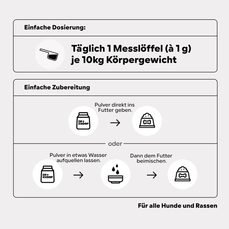 HGMflex Zahnstein – Natürliches Zahnpflegepulver für Hunde
