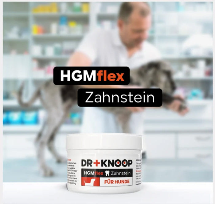 HGMflex Zahnstein – Natürliches Zahnpflegepulver für Hunde
