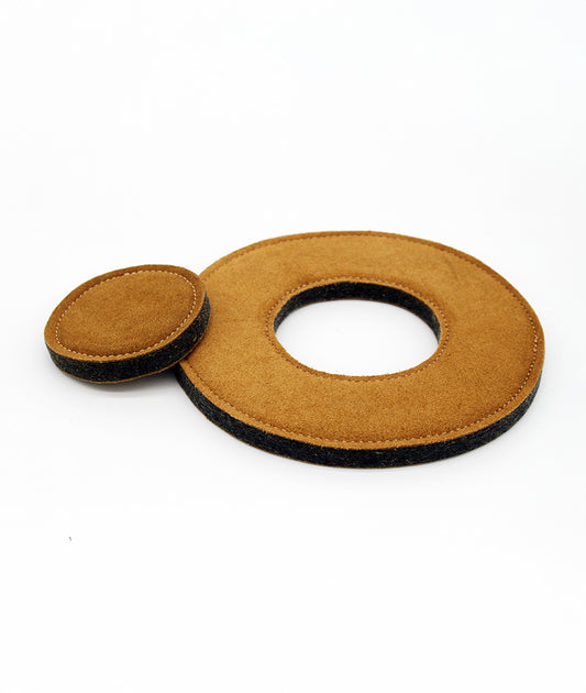 Hundespielzeug Donut – Veloursleder & Filz