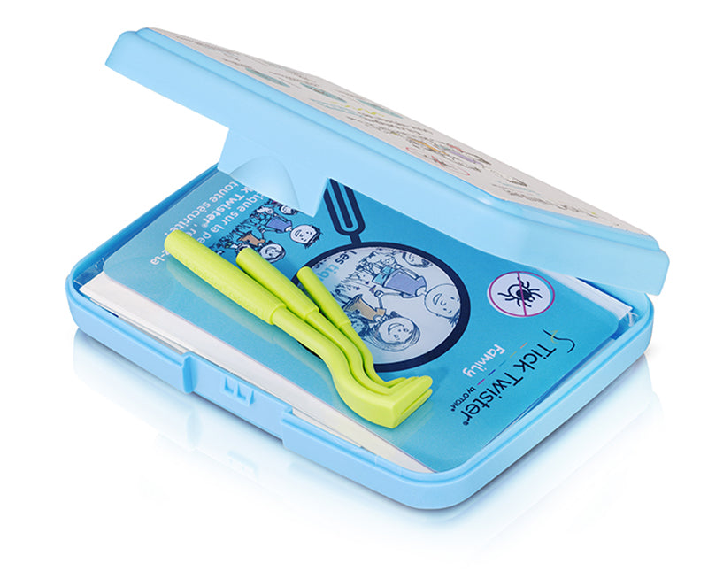 Tick Twister® Family – Anti-Zecken Komplettset - inkl. Desinfektionstücher, Pflaster und Box
