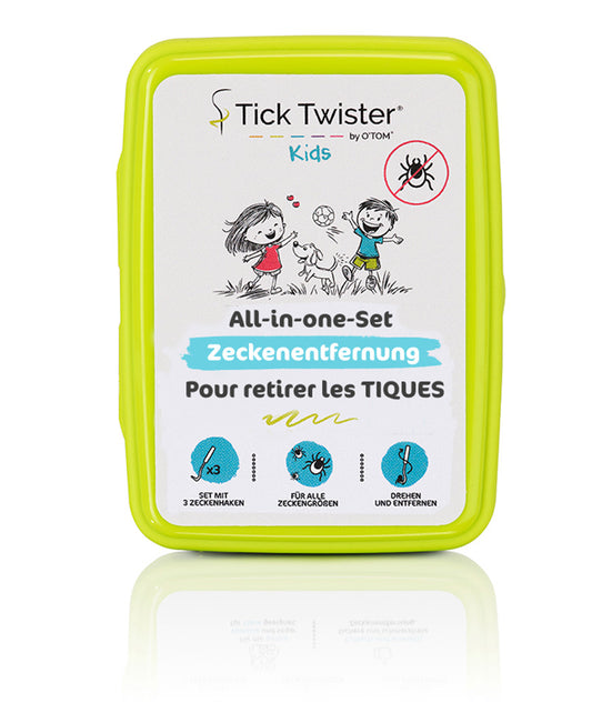 Tick Twister® Kids – Anti-Zecken Komplettset - inkl. Desinfektionstücher, Pflaster und Box