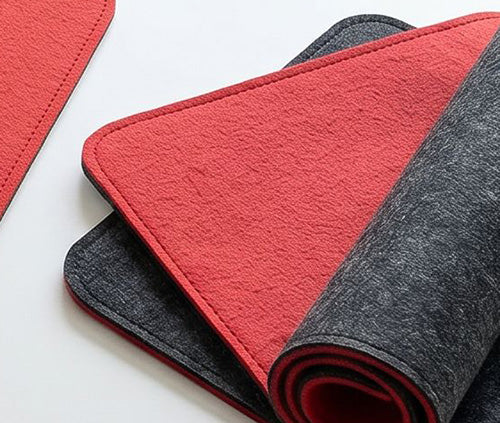 Tischset Filz, Bi-Color Rot und Anthrazit 2-in-1 – Standardmaß oder individuell auf Maß