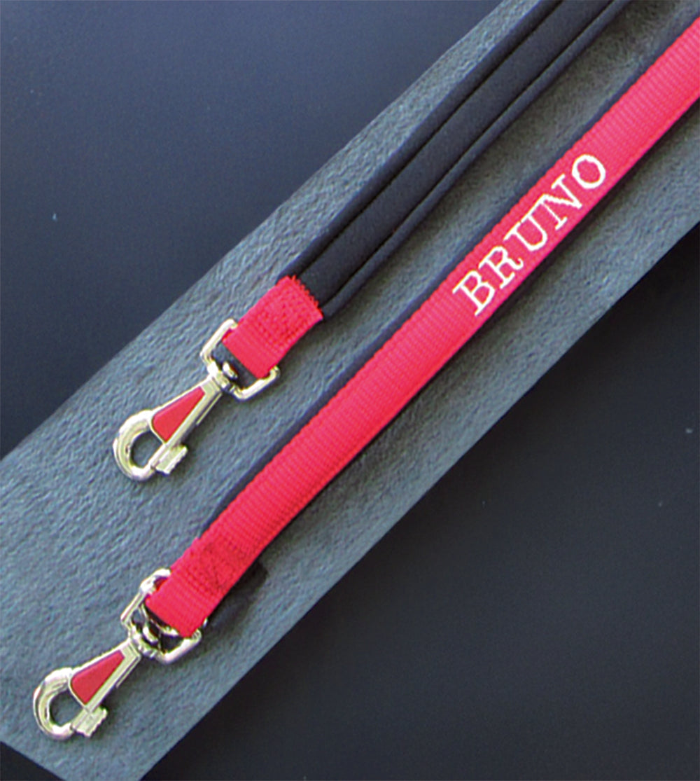 PERSONALISIEREN: Führleine Nylon, 3-fach verstellbar, Futter-Neopren - verschiedene Farben und Größen